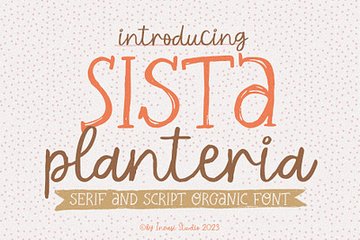 Sista Planteria - Organic Font Duo illustration logo wedding