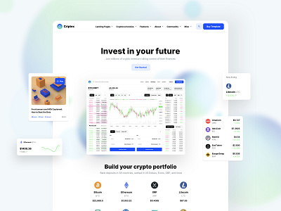 Crypto Trading Landing page made with Framer bitcoin blockchain crypto crypto exchange crypto startup crypto wallet cryptocurrency defi framer framer template investment landing landing page nocode sell crypto trade trading ui web3 website design