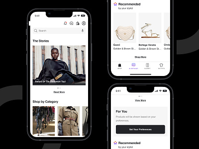 Homepage Re-design For Fashion Styling ios App design fashion ios mobile app styling trending ui ui design ux