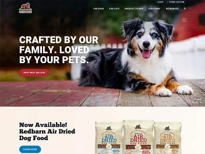 Redbarn Pet Products Website Design & Development branding design ui ux webdesign website website design website redesign