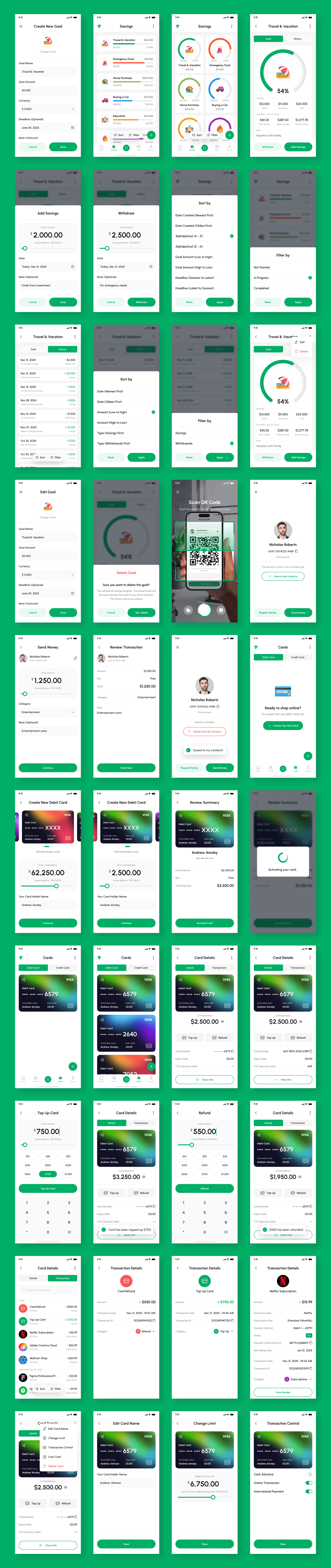 Example of Finance App UI Kit