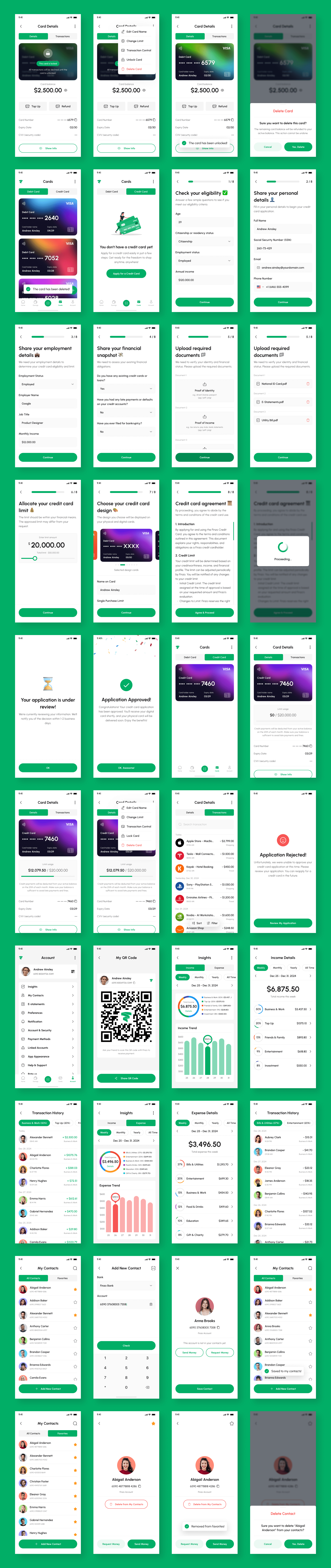 Example of Finance App UI Kit