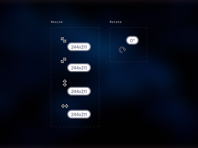 Resize & Rotate component design tool resize rotate