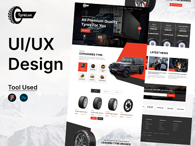 Tyre Lux animation branding figma uiux graphic design logo pro design