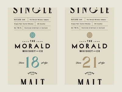 The Morald Whiskey Co. Branding & Packaging Design - Whiskey 3d alchol animation beer branding design emblem graphic design illustration label label design logo logotype motion graphics packaging packaging design ui whiskey whiskey branding whiskey packaging