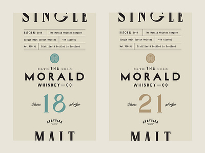 The Morald Whiskey Co. Branding & Packaging Design - Whiskey 3d alchol animation beer branding design emblem graphic design illustration label label design logo logotype motion graphics packaging packaging design ui whiskey whiskey branding whiskey packaging