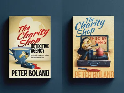 Cozy Mystery Illustrated Book Cover book cover book cover design book cover designer book cover illustration book illustration cozy mystery book cover crime fiction detective agency fiction book cover graphic design murder mystery retro illustration