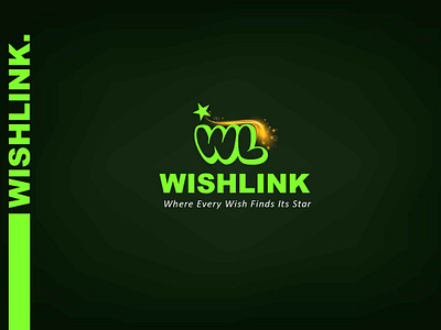 Green Wish Logo 3d aspiration themed logo bold arial black font logo branding creative logo with star dark background logo design elegant flare logo design eye catching logo for businesses golden flare logo design graphic design green star logo concept inspirational branding design logo minimalist star logo modern branding for wishlink motion graphics unique logo for startups vibrant green text logo