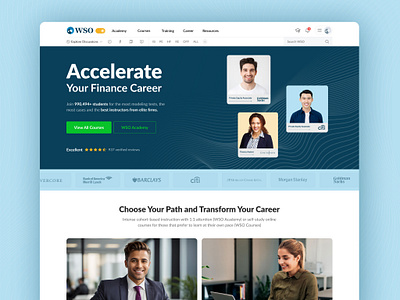 Homepage design for Wall Street Oasis community finance forums homepage landing page minimal modern social ui ux wso