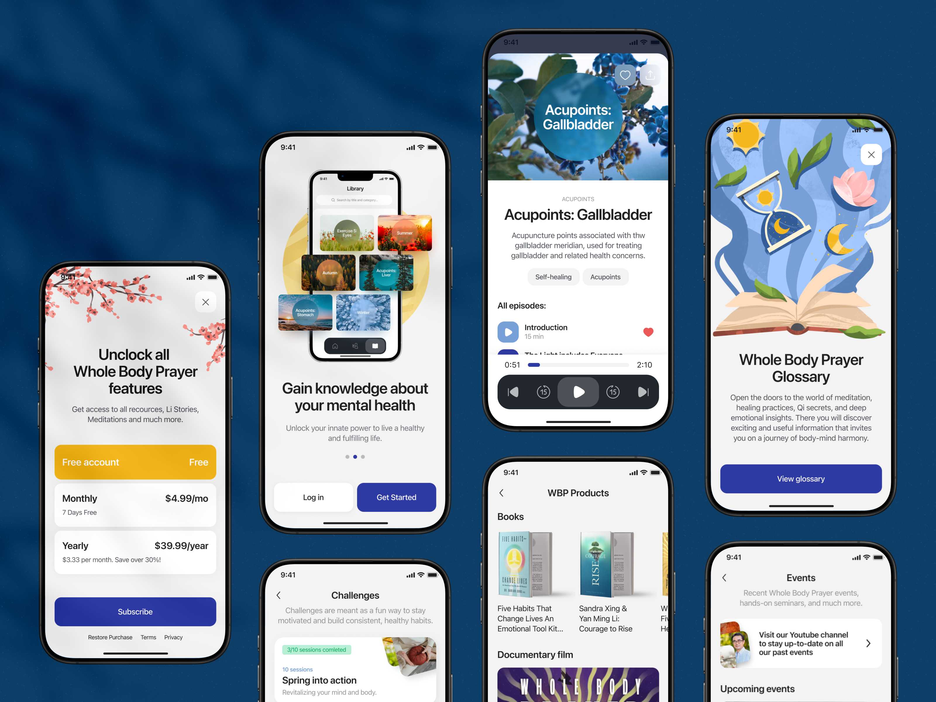 Case Study: Whole Body Prayer App animation app design application design graphic design health illustration interaction design interface mental health mobile mobile design motion graphics ui user experience user interface ux web design website wellness