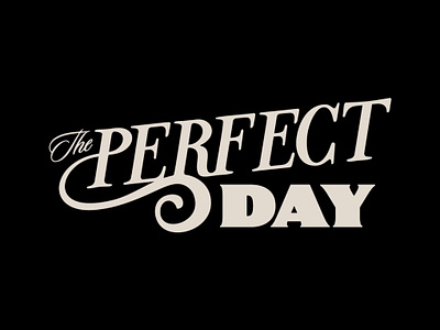 The Perfect Day design lettering logo perfect day serif type typography