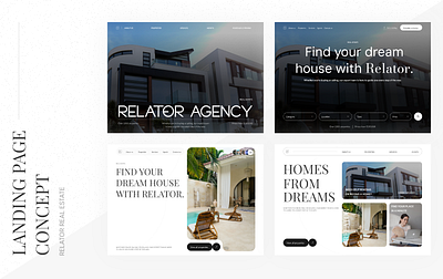 Relator Real Estate - Landing Page Concept design figma hero ui userexperience uxui uxuidesigner webdesign webdesigner