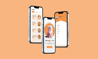 Pet Care App UI animal care app design design mobile app pet app pet care pet community pet grooming pet health pet lovers pet tracking ui uiux design user interface