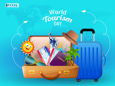 World Tourism Day - Travel Poster, Banner, Vector, Illustration design freepixel graphic design illustration stock images tourism tourism day poster travel travel banner travel flyer travel poster traveling poster vector vector art world tourism day