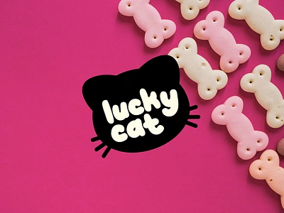 Lucky Cat Logo branding design graphic design logo logo design vector