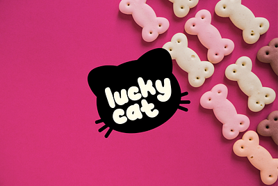 Lucky Cat Logo branding design graphic design logo logo design vector