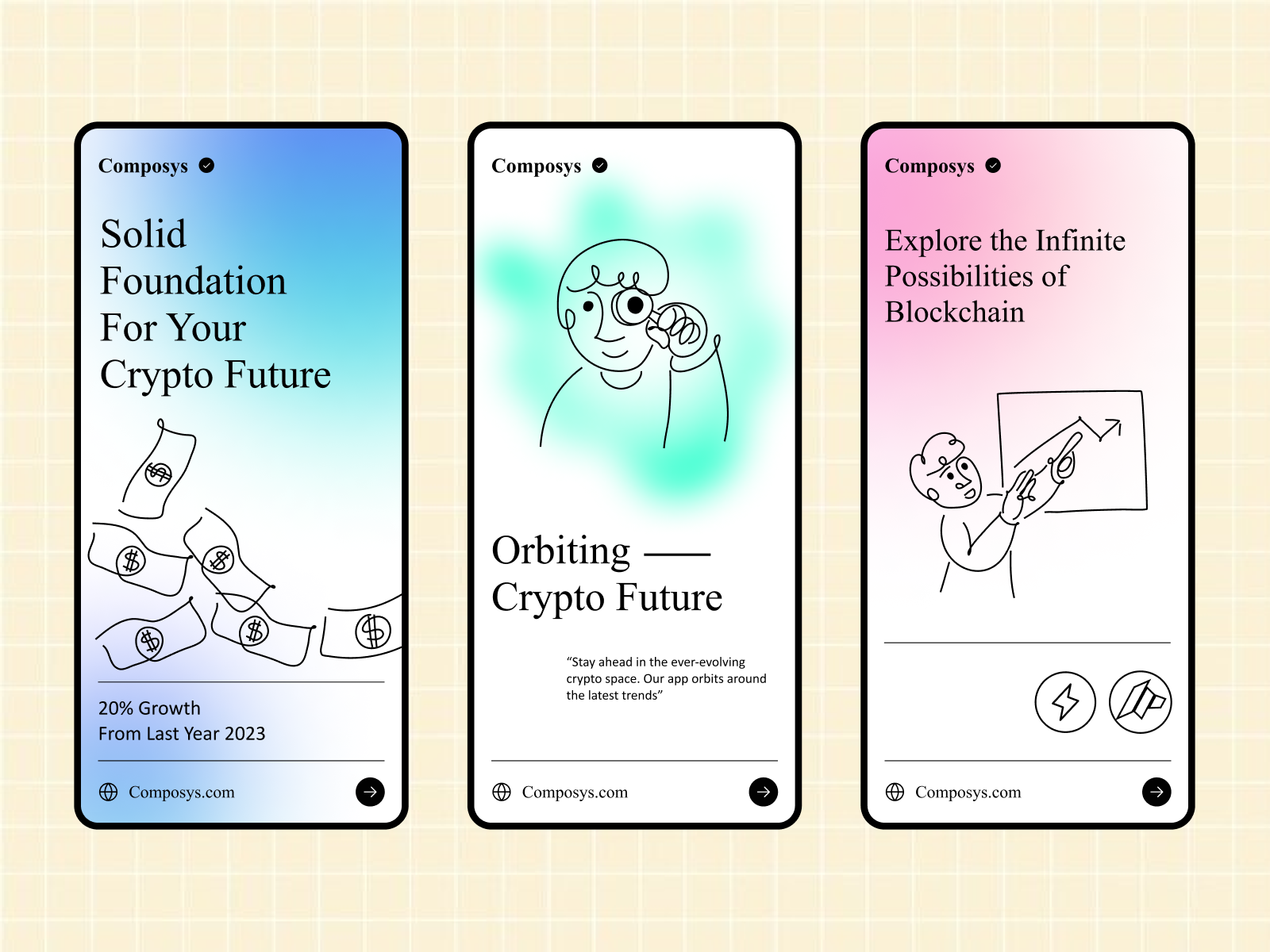 Example of Minimalism Crypto Mobile App | UI App Design