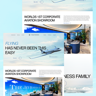 The Jet Business landing page air airplane avaiation landing page ui web design