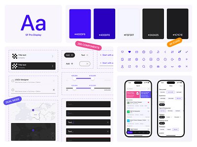 Mobile app design system app branding components design search system ui ux