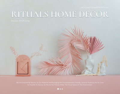 Home Decor Website Landing Page branding graphic design ui