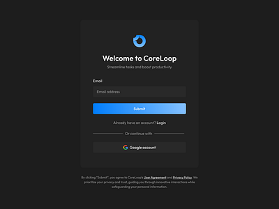 SaaS Login Page Dark Mode dark mode design light mode login login page product design saas saas design saas login page ui ux