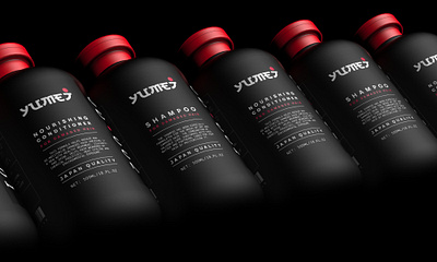 Yumej Haircare Products asian bottle brand branding conditioner design haircare hunap hunapstudio label logo minimal package professional shampoo yumej