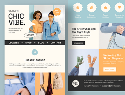 ChicVibe – Fashion Email Newsletter brand marketing chicvibe creative emails digital marketing email campaign email design email marketing fashion branding fashion design fashion newsletter fashion style fashion templates figma design figma template news letter template ui inspiration ui showcase ui trends