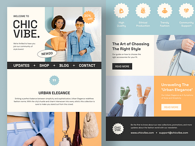 ChicVibe – Fashion Email Newsletter brand marketing chicvibe creative emails digital marketing email campaign email design email marketing fashion branding fashion design fashion newsletter fashion style fashion templates figma design figma template news letter template ui inspiration ui showcase ui trends