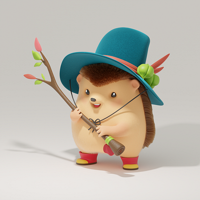 3D Hedgehog 3d 3d character 3dillustration 3dmodeling blender cartoon character mobile game stylized