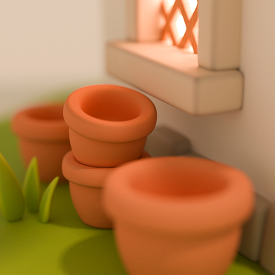 3d Stylized Pot in Blender 3d 3d illustration 3dillustration 3dmodeling blender cartoon game art mobile game pot stylized