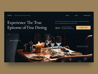 Savoire – Restaurant Hero Section creative web figma template hero section menu showcase restaurant design restaurant templates restaurant website savoire showcase ui inspiration ui showcase ui trends website design