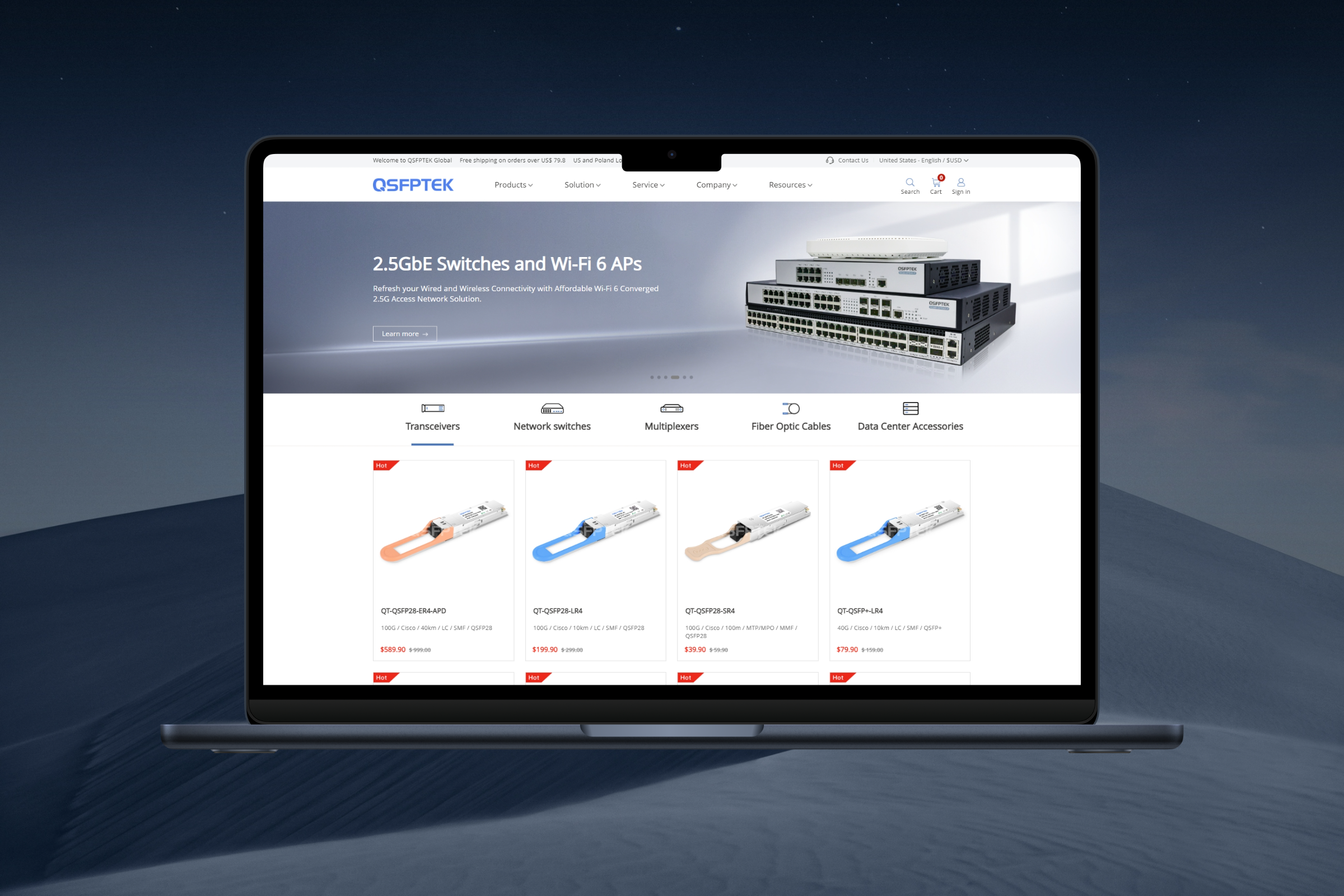Wuhan QSFPTEK Global E-commerce Website Visual Design branding global payments