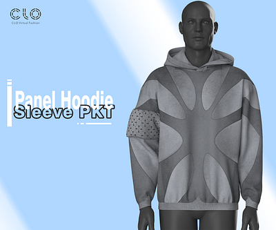 Designer Hoodie with zipper sleeve PKT (Clo3d) 3d 3d clothing 3d fashion 3d rendering animation clo3d digital fashion fashion fashion design hoodie hoodies styles sweatshirts virtual fashion winter