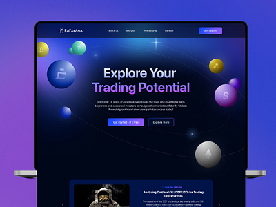 EzCapAsia Website blockchain branding crypto dark theme design ezcapasia interactive landing page ui design ui ux universal ux design web design website