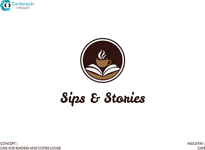 Logo Design for Cafe books brew coffee design graphic design illustration logo vector