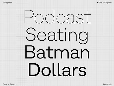 Micrograph, new font! 🔬 grid