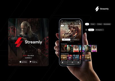 Streaming application app design ios streaming app ui uiux