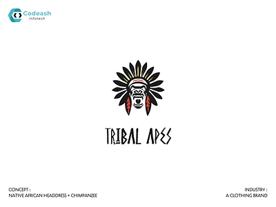 Logo Design for Clothing Brand chimpanzee clothing brand design graphic design illustration logo tribal logo