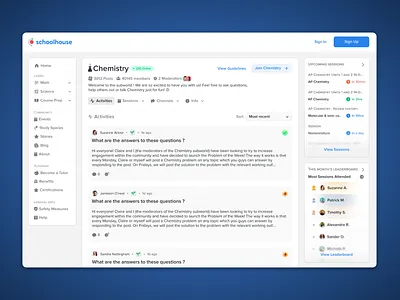 Schoolhouse Subsection mobile design product design ui design web design