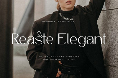 Reaste Elegant Font header headline logo lookbook lovely magazine minimal modern popular quotes