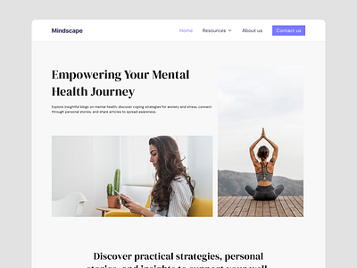 Mindscape - Mental Health Blog blog clean landinpage mentalhealth modern uiux