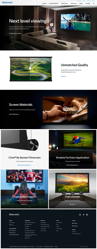 Stewart Filmscreen Website Development branding design ui ux webdesign website website design website redesign