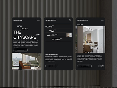 Real Estate – Studio Mobile design Concept architecture city clean design golden canon grid grid interior layout minimal mobile ui ux webdesign