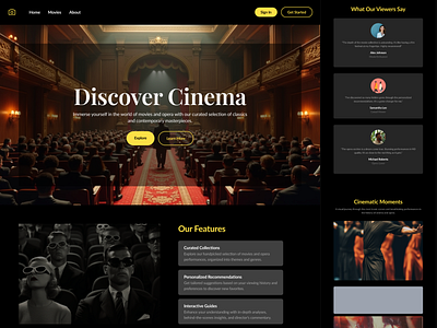 Cinema and Movies Landing page cinema landing page movies responsive ui ux web