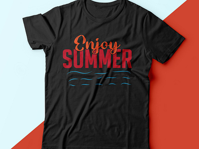 Summer Typography T shit design adobe illustrator design enjoy graphic design lake summer summer t shirt sun t shirt typography typography t shirt vector vector t shirt vintage vintage t shirt