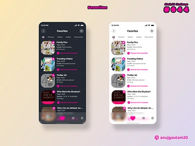 #DailyUI Challenge #044 : Favorites 044 app creative dailyui dailyui challenge dailyui044 dailyui44 design dribble favorites graphic design inspiration interactive minimalist trending typography ui uiux ux