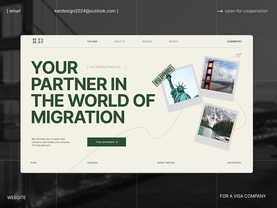 WEBSITE FOR A VISA CPMPANY landing page logistics logo travel ui uiux design visa web design web development website