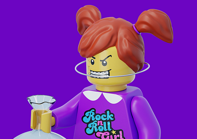 3d model of Darla. A character from the cartoon “Nemo” 3d blender branding graphic design illustration