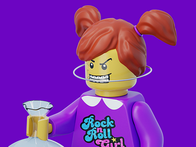 3d model of Darla. A character from the cartoon “Nemo” 3d blender branding graphic design illustration