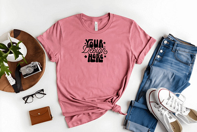 Bella Canvas 3001 Flat Lay Mockup bella canvas 3001 shirt mock up bella canvas mockup boho tshirt mock up flat lay t shirt mockups mock up flat lay